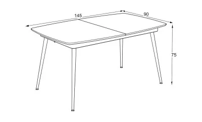 Masa Living  Extensibila Yense 145 cm Gri