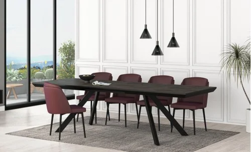 Masa Living Extensibila Corin 200 cm Gri