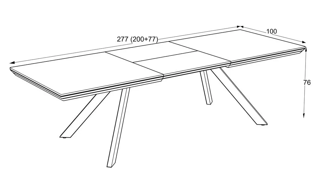 Masa Living Extensibila Corin 200 cm Gri 1