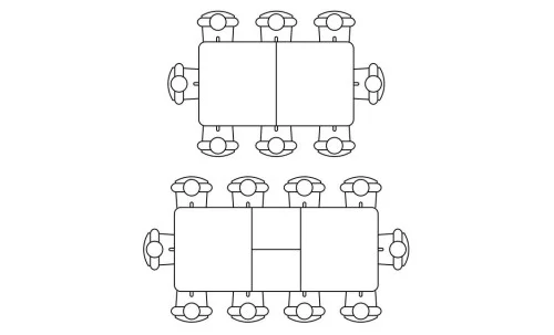 Masa Living Extensibila Mona 250 cm Alb