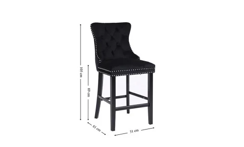 Scaun Bar KJC10177 Negru