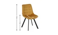 Set Masă Living Extensibilă Set Masă Extensibilă DTW0902MBE Albă cu 2 Scaune J265 Muștar 5
