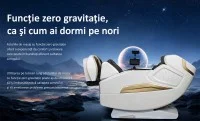 Fotoliu de Masaj A013 Alb/Maro, Masaj 4D, 24 Programe, Reglare Automată a Lățimii, Zero Gravity 2