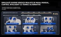 Fotoliu de Masaj A013 Alb/Maro, Masaj 4D, 24 Programe, Reglare Automată a Lățimii, Zero Gravity 3