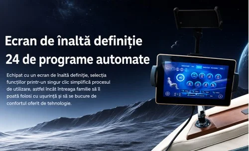 Fotoliu de Masaj A013 Alb/Maro, Masaj 4D, 24 Programe, Reglare Automată a Lățimii, Zero Gravity