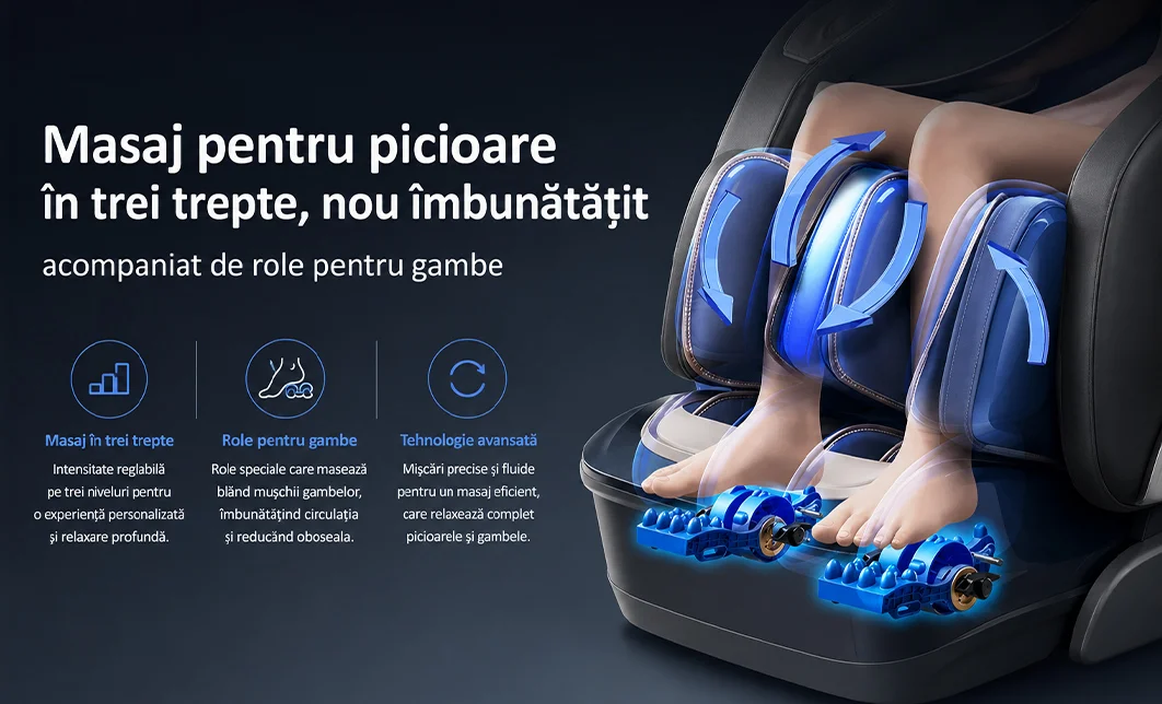 Fotoliu de Masaj A013 Alb/Maro, Masaj 4D, 24 Programe, Reglare Automată a Lățimii, Zero Gravity