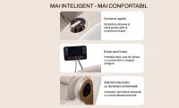 Fotoliu de Masaj A100 Alb, Masaj 3D, Șină SL Ultra-Long, Zero Gravity, Stretching, Încărcare Wireless 7