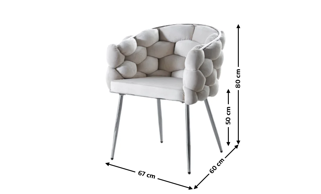 Scaun Living Tapitat KJC14 Bej 1