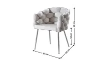 Scaun Living Tapitat KJC14 Bej 1