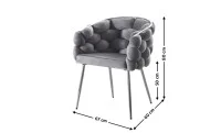 Scaun Living Tapitat KJC14 Gri 1
