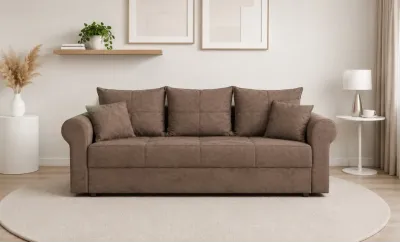 Canapea Extensibilă Elsa Bonell Mini, Maro