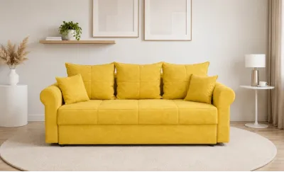 Canapea Extensibilă Elsa Bonell Max, Mustar