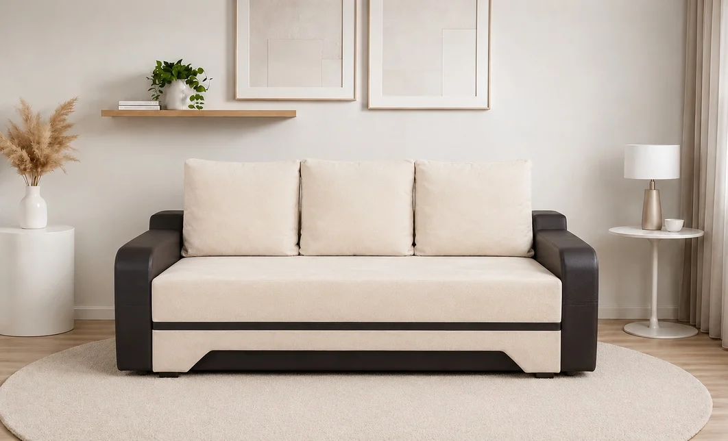 Canapea Extensibilă Royal Memory Mini, Bej deschis