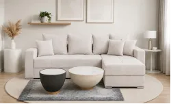 Colțar Extensibil Claudia XXL Bonell Bej Deschis - Aragon 3 