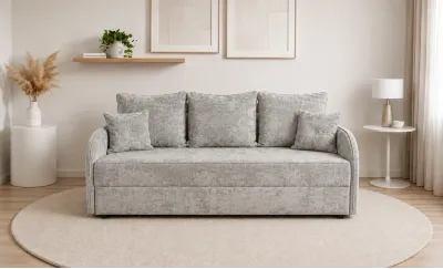 Canapea Extensibilă Adelina Memory Mini, Gri deschis