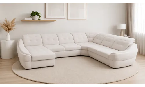 Colțar Extensibil Space XXL Bej - Vega 03 Stânga