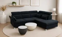 Colțar Extensibil Barry negru - Vega 70 Stânga