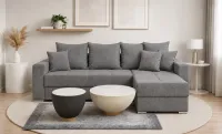 Colțar Extensibil Claudia Mare XXL Memory Gri - Aragon 80, Interschimbabil