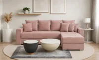 Colțar Extensibil Claudia Mare XXL Memory Roz - Aragon 62, Interschimbabil