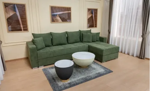 Colțar Extensibil Claudia Mare XXL Memory Verde - Aragon 39, Interschimbabil