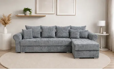 Colțar Extensibil Elsa XXL Memory Gri - Kim 15 Interschimbabil