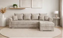 Colțar Extensibil Elsa XXL Memory Bej - Kim 3 Interschimbabil