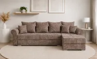 Colțar Extensibil Elsa XXL Memory Maro - Kim 4 Interschimbabil