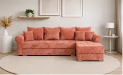 Colțar Extensibil Elsa XXL Bonell Cărămiziu - Kim 6 Interschimbabil