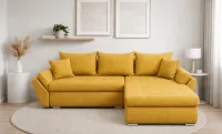 Colțar Extensibil Claudia Mare XXL Bonell Negru - Lemon 30, Interschimbabil
