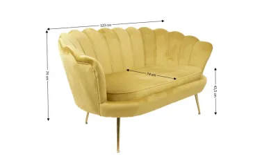 Canapea Marbella KJL2130, Galben