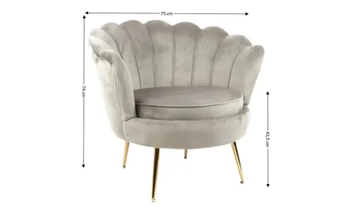 Fotoliu Marbella KJL2140 Gri