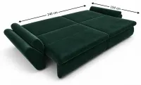 Canapea Extensibilă Confort cu Spumă HR, Verde Smarald 6