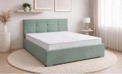 Set Pat Fresh cu Saltea Aloe Vera și Somieră Rabatabilă, 180x200, Verde Seladon 
