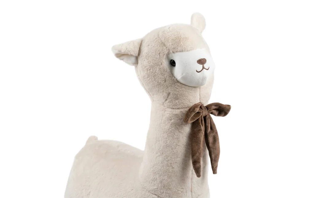 Taburet Alpaca KJP7031 pe roti, Alb 1