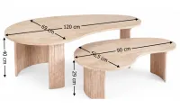 Set 2 Măsuțe Cafea CT 8111 Natural