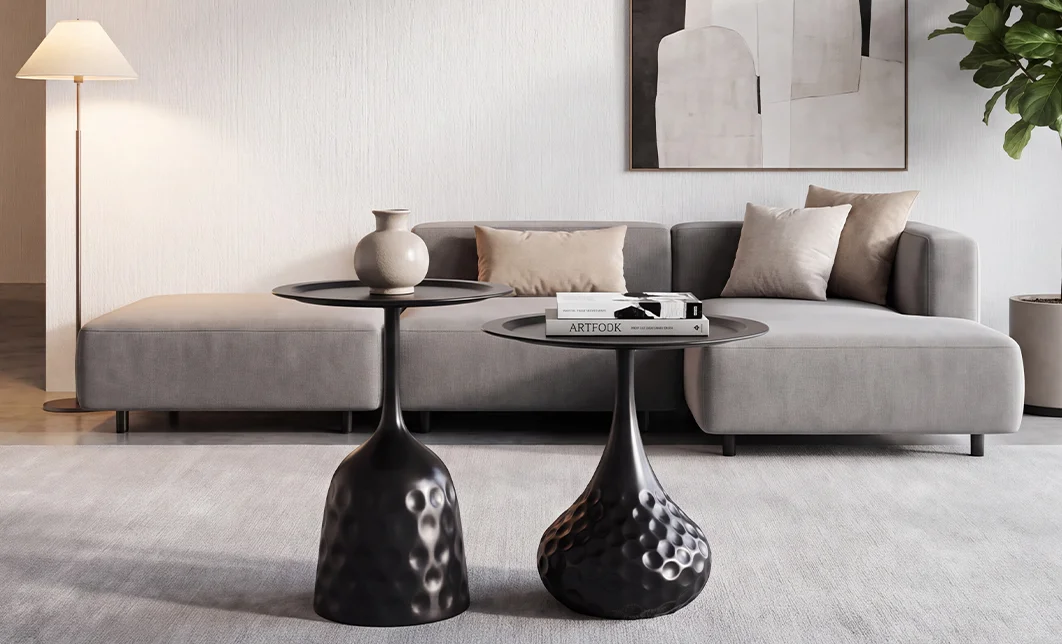 Set 2 Măsuțe Cafea KJCT5304 Negre