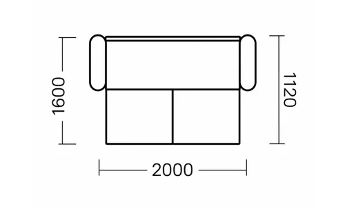 Canapea Extensibilă Parker, Gri