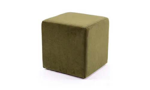 Taburet Tapițat Cub Olive