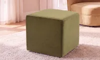 Taburet Tapițat Cub Olive