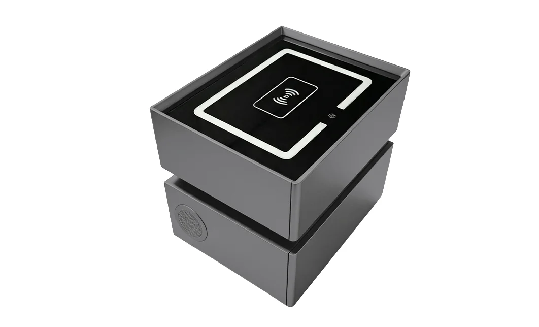 Noptieră Smart Multifuncțională KJN6251 Gri 2 Sertare 2