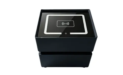 Noptieră Smart Multifuncțională KJN6251 Neagră 2 Sertare