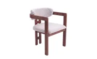 Scaun Living KJCLM59 Lemn Nuc/Gri 5