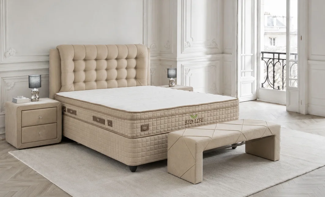Set Pat cu Saltea si Somiera Bio Life 160x200