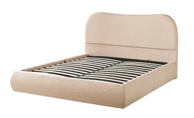 Pat Tapițat cu Somieră Rabatabilă KJB3861, Bej 160x200 