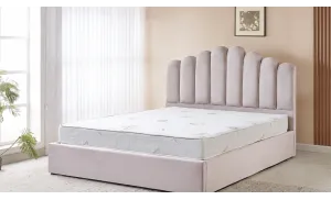 Pat Tapițat cu Somieră Rabatabilă KJB5462, Gri 160x200 