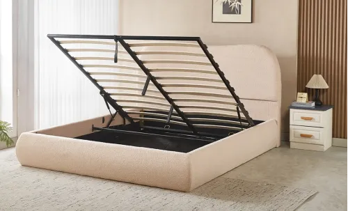 Set KJB3861 cu Saltea Bonell Aloe Vera și Somieră Rabatabilă, 160x200, Bej