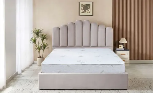 Set KJB5462 cu Saltea Bonell Aloe Vera și Somieră Rabatabilă, 160x200, Gri