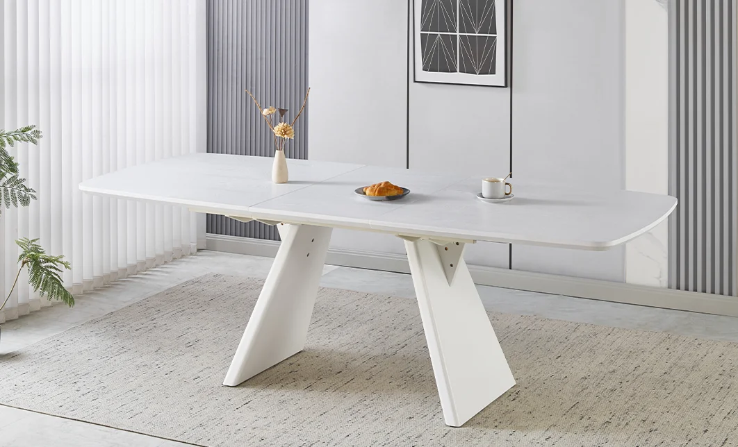 Masă Living Extensibilă DTW1002, Albă 5