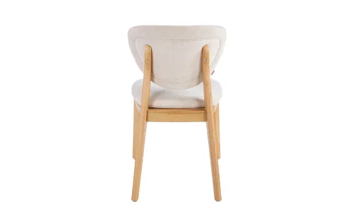Set Masă Living Extensibilă DTW1002 Albă cu 6 Scaune DCW2703 CF Bej
