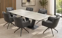 Set Masă Extensibilă CT139 cu 6 Scaune KJC389 Gri